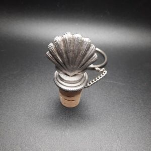 Scallop Shell Metal Cork Bottle Stopper Seashell